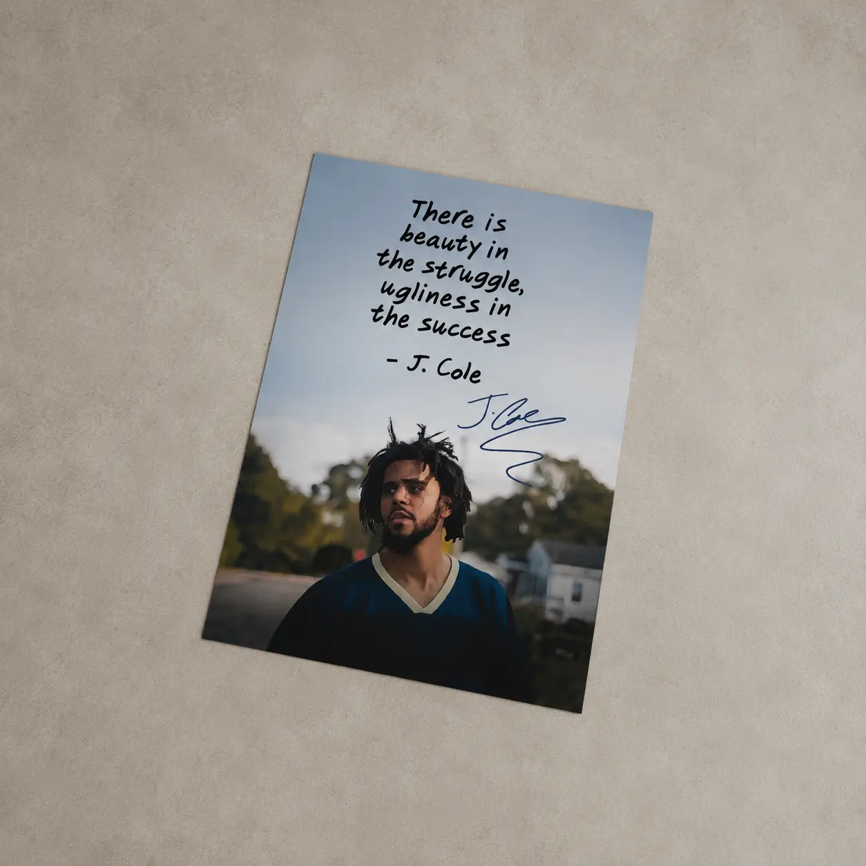 J. Cole There Is No Such Thing As A Life That Is Better Than Your V2 Print,Music Posters, Pop Culture Art , Music Wall Art, Home Decor