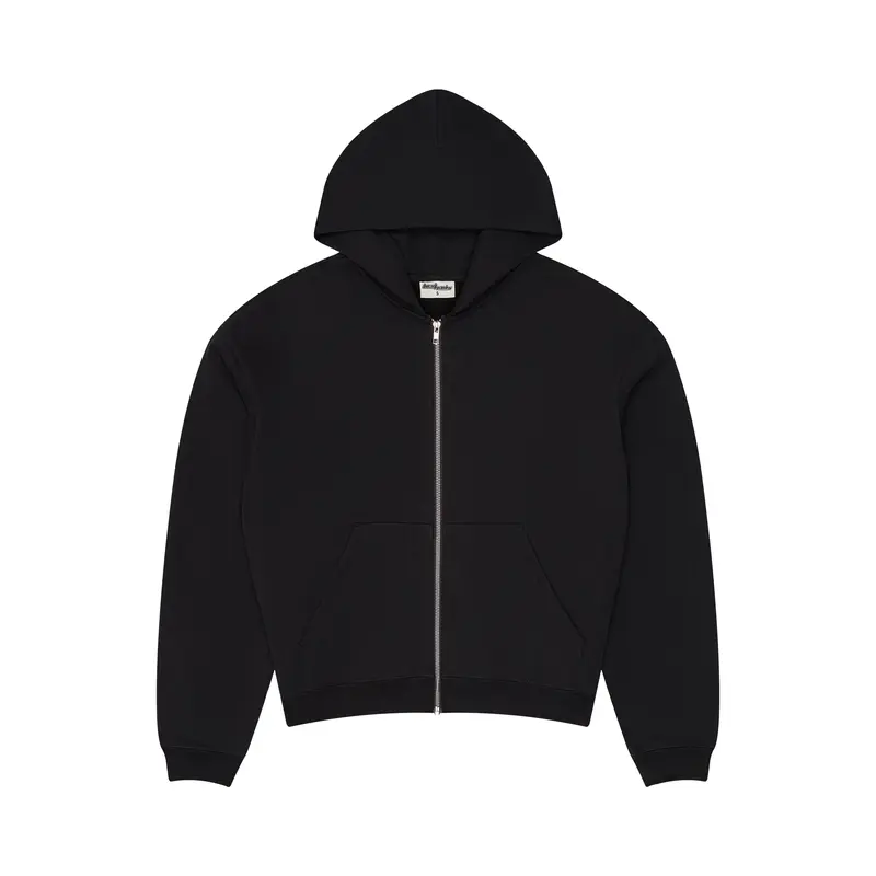 350 GSM 'Black' Zip-Up Hoodie