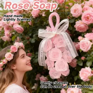 [Mother's Day gift] Rose Handmade Soap, Face Wash, Bath, Hand Soap, Fresh Rose Scent, Deep Cleansing, Moisturizing, Oil Control, Ideal for Oily Skin
