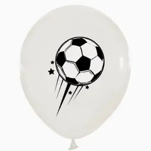 100pcs Random Football Latex Balloons, World Cup Soccer Party Supplies, Kids Birthday & Sports Events Decorations