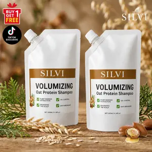 [Value 2-Pack] SILVI Volumizing & Thickening Shampoo Set - Hydrolyzed Oat Protein for Scalp Care & Strengthening - Oil Control & Refreshing Daily Haircare (2 x 300 mL)