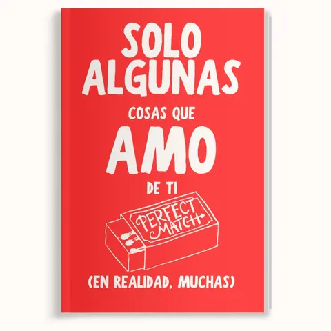 LARKINROAD Fill-In-The-Blank Keepsake Workbook - "Solo Algunas Cosas Que Amo De Ti (En Realidad, Muchas)" Spanish Version, Anniversary Gift for Significant Other
