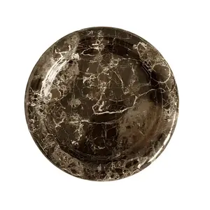 Stonekocc US Stock Natural Stone Tray Dark Emperador Travertine Lilac White Marble