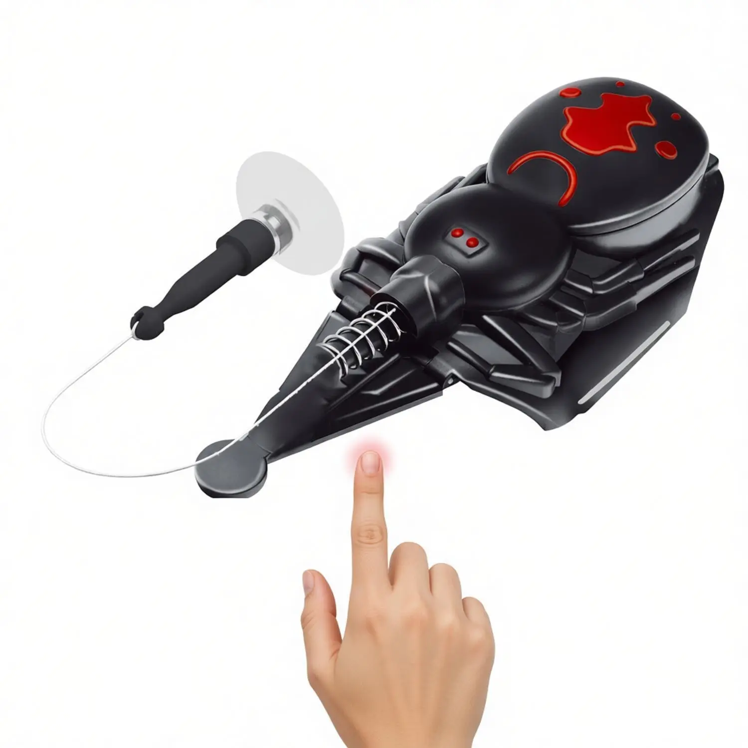 Cool Spider One-Key Launcher with Auto Retrieval, Uninterrupted Play, Unlimited Shooting Fun, Includes 2 Magnetic Bullets and 2 Suction Bullets, Safe for Kids 6+