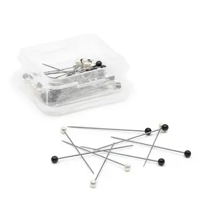 2" Corsage and Boutonniere Pins, Black & White, 40 pc