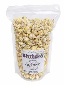 Its Your Birthday Gourmet Popcorn - Cake Batter and Rainbow Sprinkles Snack and Crispy