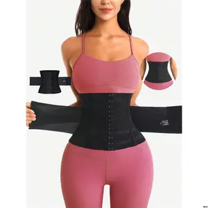 Clothing Body Shaping Trainer Waist Tummy Flat Women Slimming Sports Corset Clothing Body Shaping Faja Belt Double Trainer Waist Style Wrap Piece 1