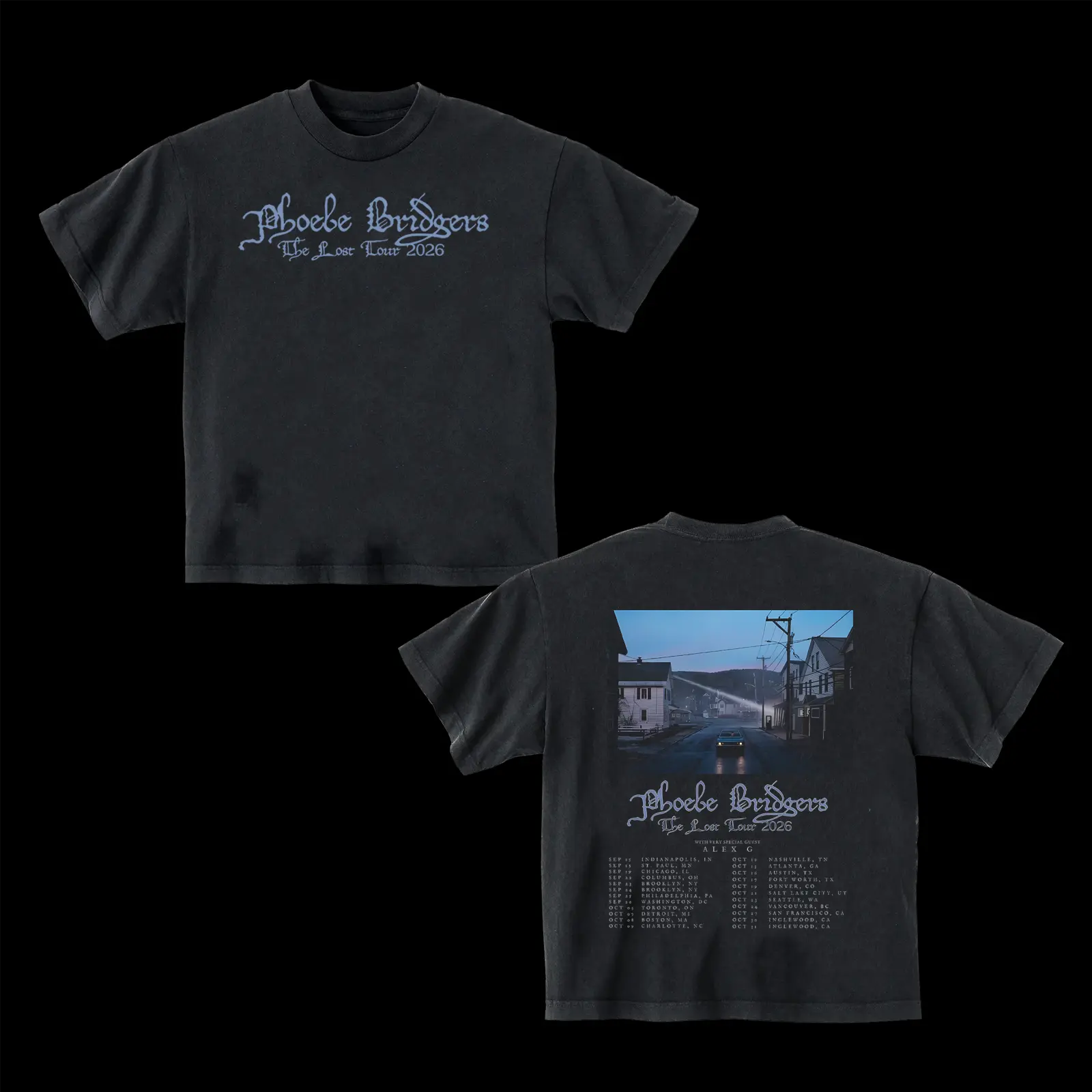 V3 Retro Phoebe Bridgers The Lost Tour 2026 High-Quality Unisex Cotton T-Shirts, Graphic Vintage Phoebe Bridgers Merch Streetwear Graphic Shirt Gift for Indie Rock Fans
