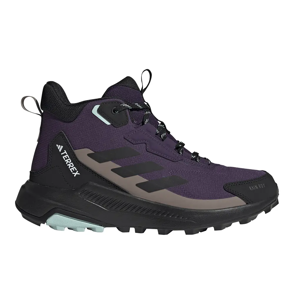 adidas Womens Terrex Anylander Mid Rain.Rdy Hiking Hiking Sneakers Shoes - Purple