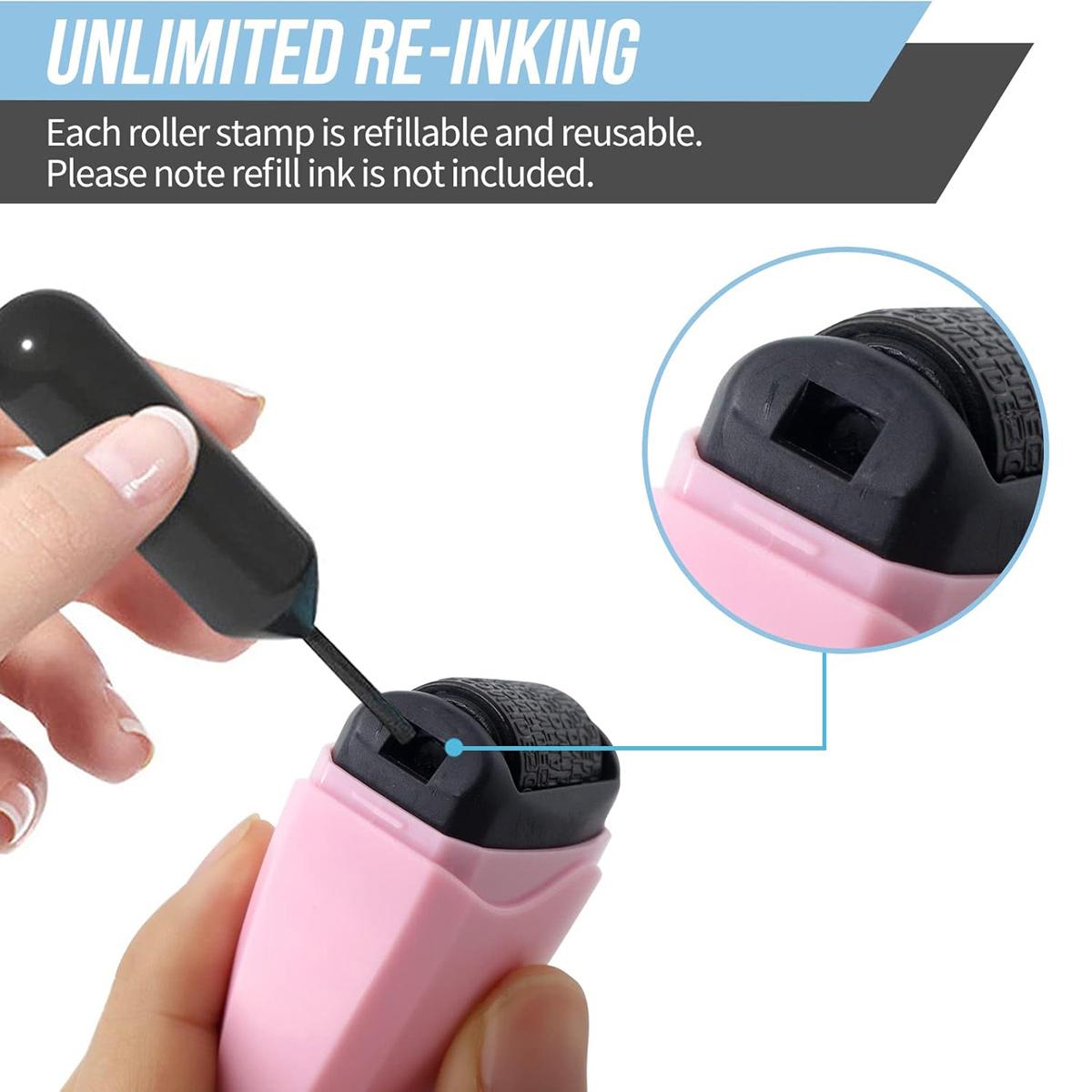 Identity Protection Roller Stamps, Identity Theft Protection Roller Stamp for ID Blockout, Identity Theft Protection Stamps, Privacy Confidentiality and Address Blocker
