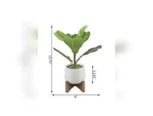 Artificial Fiddle Fig In Ceramic Pot