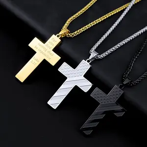 USA Cross Flag Necklace - Stylish American Patriot Jewelry for Men & Women - Perfect Gift for Independence Day, Veterans, and Everyday Wear