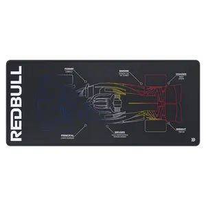 Red Bull Formula1 Deskpad | Water-Resistant | 5mm Thick | Anti-Slip Rubber Base | Soft-Polyester Top