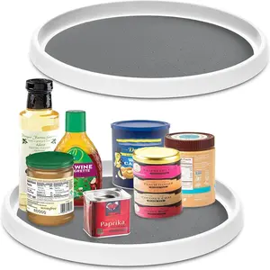 Set of 2, 12 Inch Non-Skid Lazy Susan Organizer, Pantry Lazy Susan Turntable for Cabinet, Kitchen Cabinet Organizer, Pantry Organization and Storage -Size- 12"x1.5"