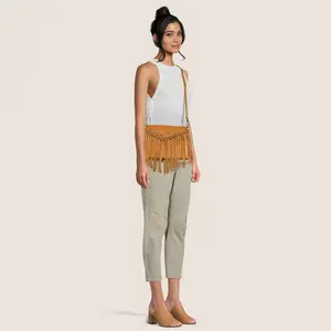 [DEAL OF THE DAY-LIVE ONLY] Ampere Creations Dallas Classic Vegan Leather Western Fringe Crossbody Bag