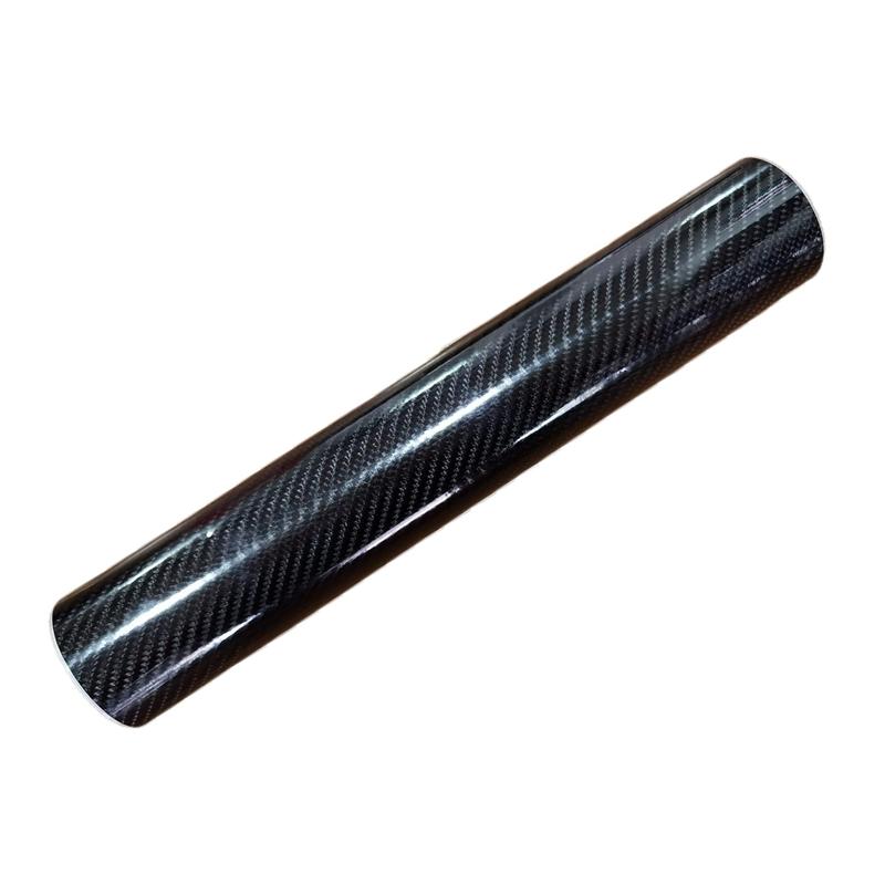 1FT x 5FT High Gloss Carbon Fiber Car Wrap Vinyl Bubble Free Air Release Adhesive Car Wrap Film Roll Automotive DIY Decals, 12" x 60" Tool Kit(Option)