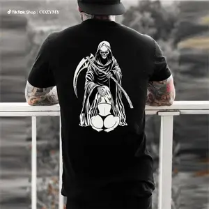 Hiding In The Reaper Crotch Printed Men's T-shirt Streetwear Womenswear  Top