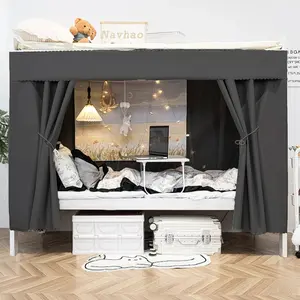 bed curtain  Students Dormitory Bunk Bed Curtains Dustproof Privacy Curtains Breathable Shading Nets Bedding Curtain Bed Tent Curtain Bed Canopy Blackout Cloth Curtain Single Sleeper Loft Bed Dorm Curtain Mosquito Netting Mesh Netting Sides