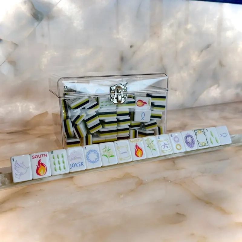 LIMITED EDITION Faith American Mahjong 160 Engraved/Acrylic Tiles