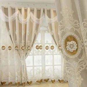 Luxury European Wave Curtain Set, Elegant Drapes for Living Room & Bedroom, Minimalist Korean Style Design, Perfect for Home Decor, Window Curtain
