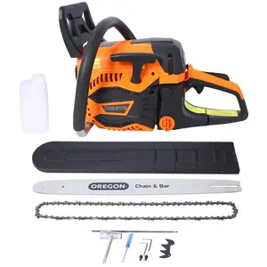 Hdmw 62CC Gas Powered Chainsaw, 20 Inch Oregon Chain&Bar 2-Cycle Petrol Handheld Cordless Chain Saw, Gasoline Gas Chainsaws for Tree Wood Cutting ,WITH OREGON CHAIN&BAR,EPA compliant