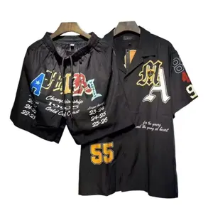 Vintage Racing Print Oversized Shirt Shorts Set, Y2K Streetwear Hip Hop Outfit, 90s Retro Graffiti Graphic Button Down Shirt & Drawstring Shorts, Men Women Casual Summer Matching Set, Hypebeast Skatewear Festival Outfit, Couple Matching Street Style