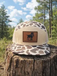 Duck Dog Hunting Hat, Camo Snapback Trucker Cap Flat Bill, Waterfowl Hunter Hat Vintage Outdoor, Gift for Men Dad