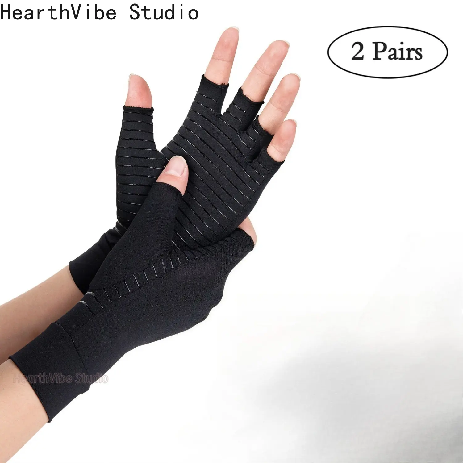 Compression Arthritis Gloves for Men and Women, Soft Half-Finger Design with Wrist Support - Touchscreen-Safe Self Care Product for Sports, Self Care Products
