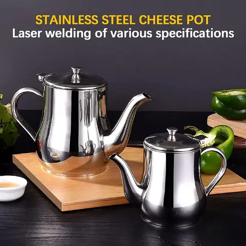 304 SS Stainless Steel Oil Dispenser Kitchenware - 24oz/32oz Bacon Grease Keeper, Removable Mesh Trap, Wide-Mouth Clean Non-Stick Container with Lid, Splash-Free Pour, Stove-Fridge Safe for Home Storage