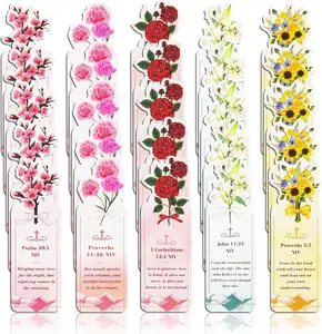 Bible Bookmark For Women, 80 Scriptures Religious Inspirational Bible Verse Bookmarks for Christian Gifts, Prayer Cards, Pink Scripture Book Marks For Reading Women, Book Lovers, Church Gifts In Bulk
