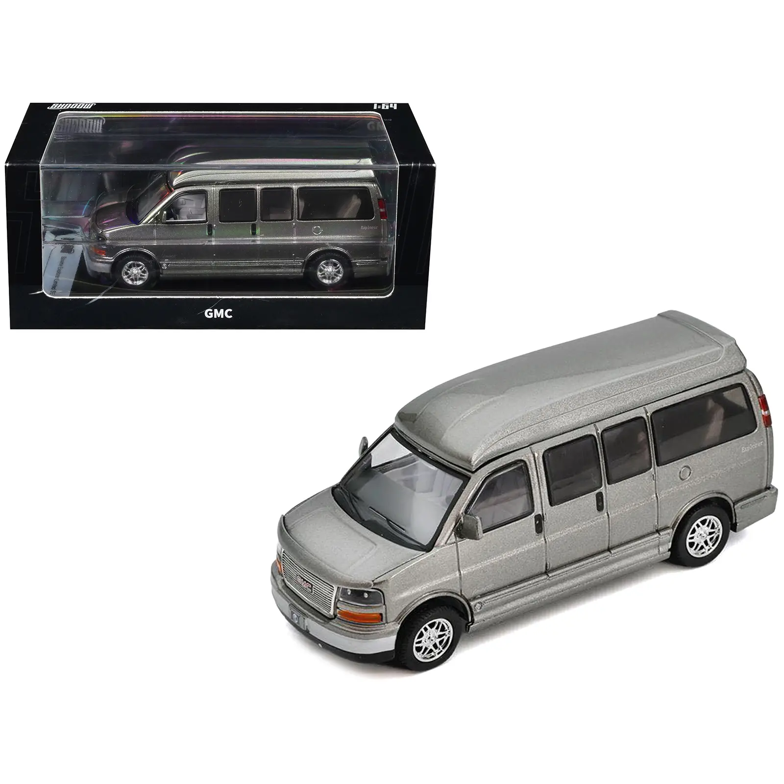 GMC Savana Explorer Limited SE Van Gray Metallic 1/64 Diecast Model Car by Shadow