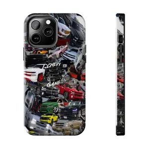 Chevy Gang Tough Phone Case for iPhone - Waterproof Plain Design with Shock Absorption & UV Protection - Stylish Protective Cover for iPhone 11-16