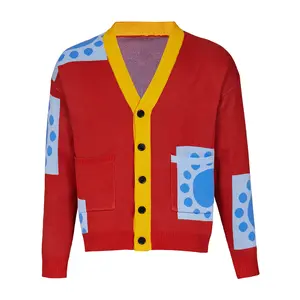 WANO LUFFY COSPLAY COSTUME SWEATERSHIRT JACKET CARIGAN JACKET