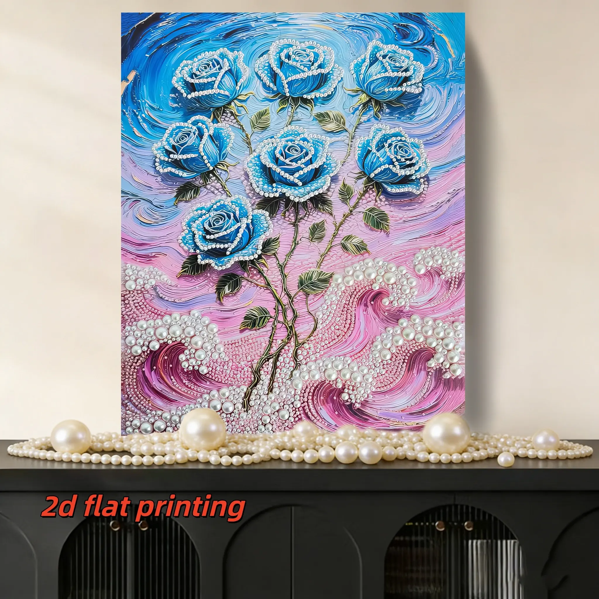 DIY Pearl Art Collection Painting, Self-Adhesive Handmade Art Decor, 40x50cm Single Canvas Unframed, DIY Beads Making Supplies, Art Materials, Handmade Crafts