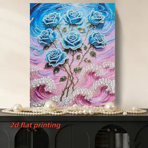 DIY Pearl Art Collection Painting, Self-Adhesive Handmade Art Decor, 40x50cm Single Canvas Unframed, DIY Beads Making Supplies, Art Materials