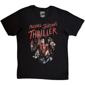 Michael Jackson Tee Thriller Zombies T-Shirt Vintage 90s Style Unisex Tee, Retro Music Fan Gifts