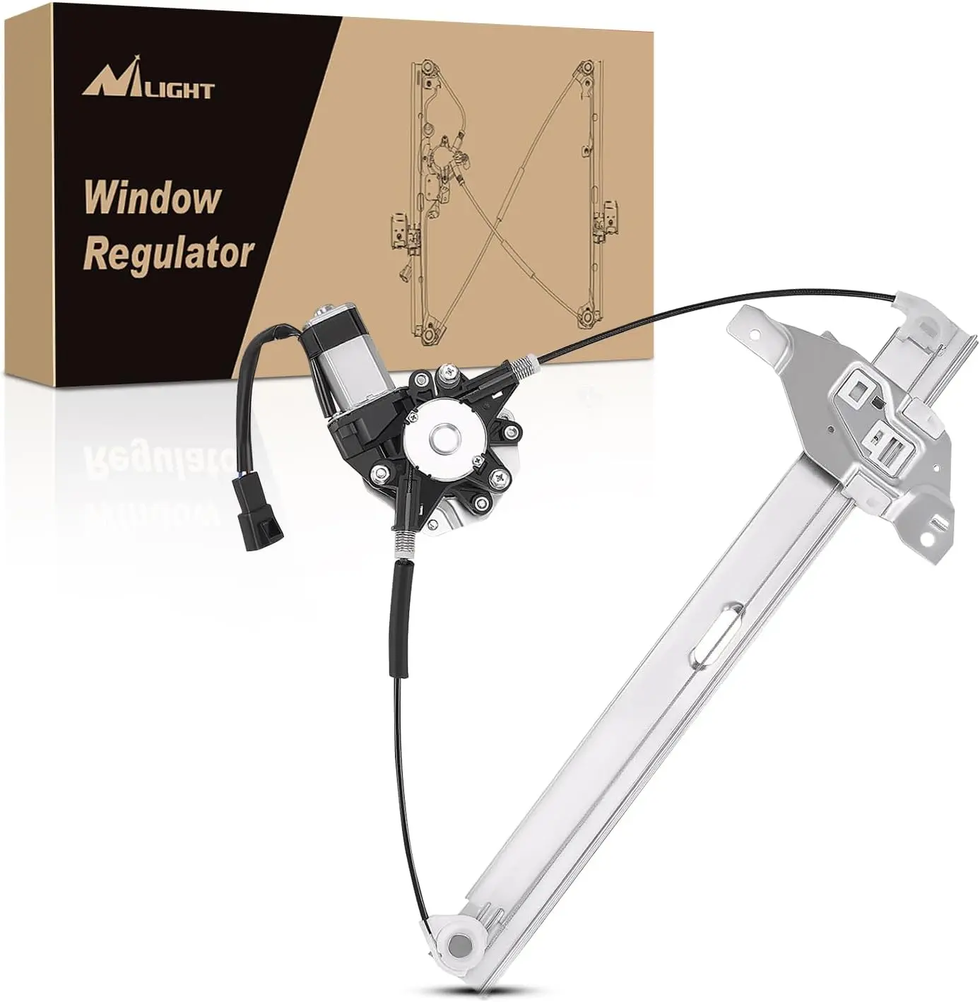 Nilight Car Automotive Power Window Regulator & Motor Assembly, 748-172, Compatible with 2006-2013 Chevrolet Impala/2014-2016 Impala Limited, Front Driver Side with Plug & Copper Components, Plug&Play, Waterproof, Anti-Oxidation