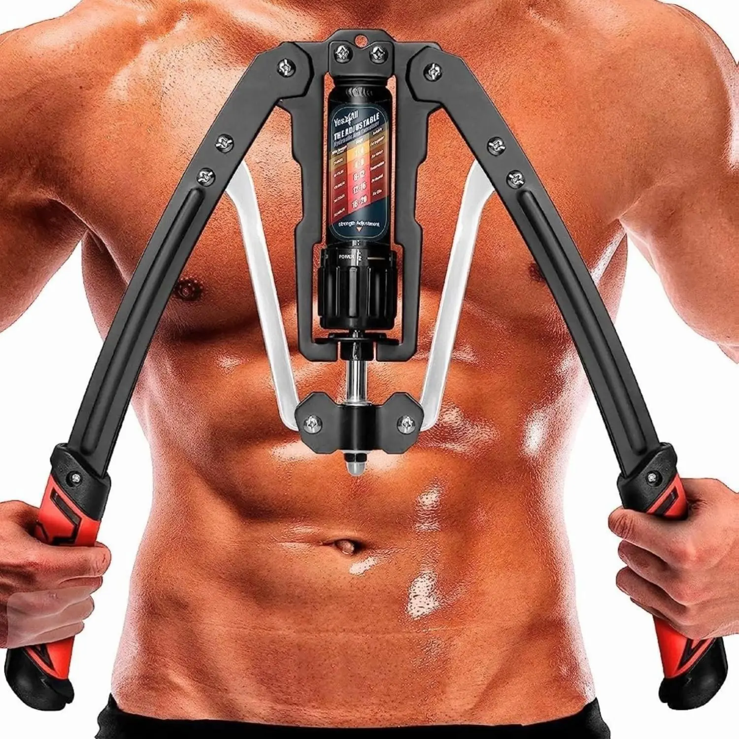 Wrist and Forearm Roller – Arm Strength Trainer for 1" & 2" Weight Plates – Home & Gym Workout Tool