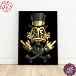 [Sale Up To 50%][No frame, Free Ship] Scroge duck poster, scroge duck poster, scroge duck wall art, uncle scroge poster