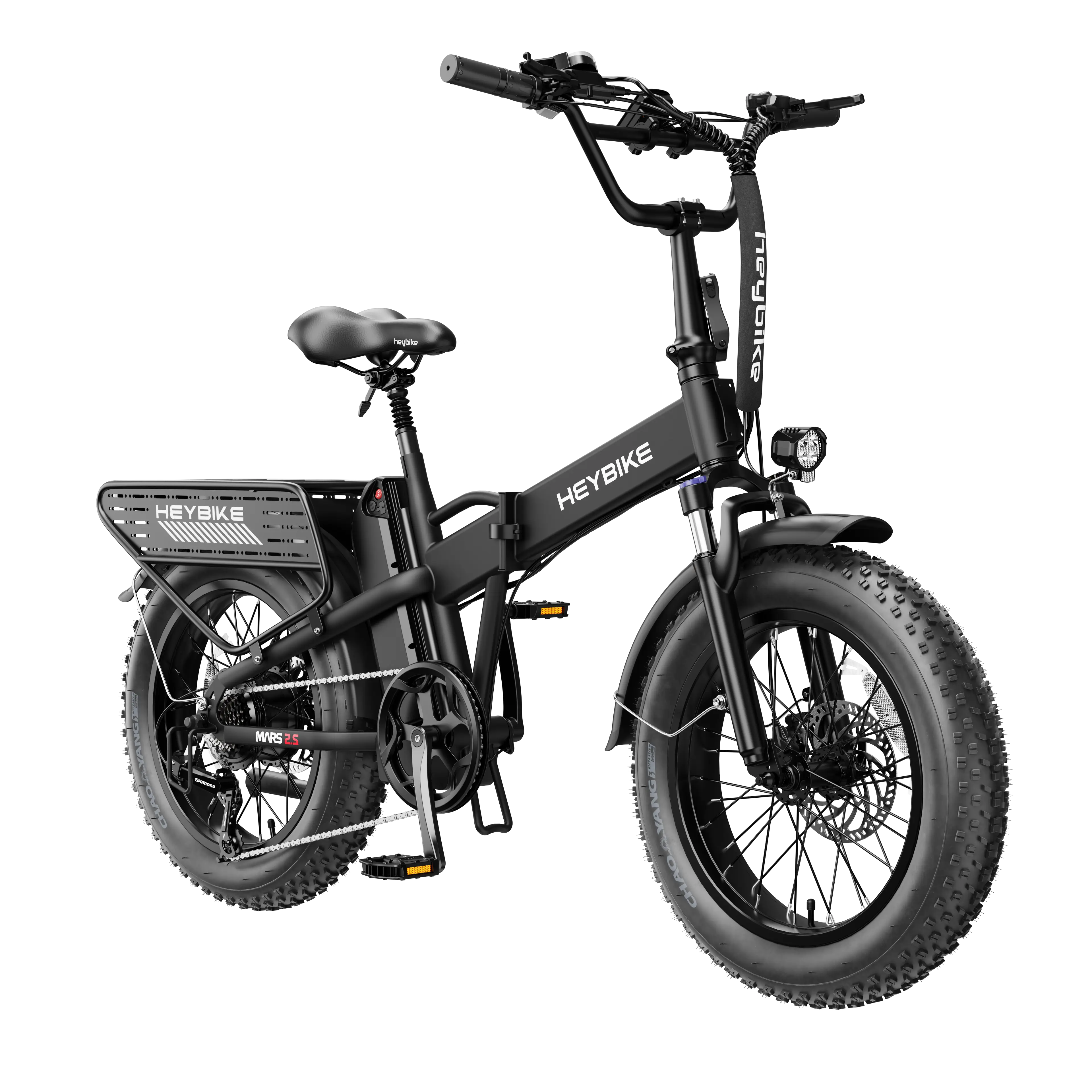 HEYBIKE Mars 2.5 Electric Bike | 28 MPH Top Speed | 1000W Peak Power | Up to 45 Miles Range | 600Wh Removable Battery | 20" x 4" Fat Tires | Foldable Design | Hydraulic Disc Brakes | Full Suspension | Adventure & Commuting
