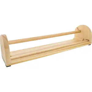 12-Inch Wooden Tabletop Easel Paper Roll Holder and Dispenser - Craft Paper Roll Dispenser with Safe Tear Strip, Solid Wood Construction