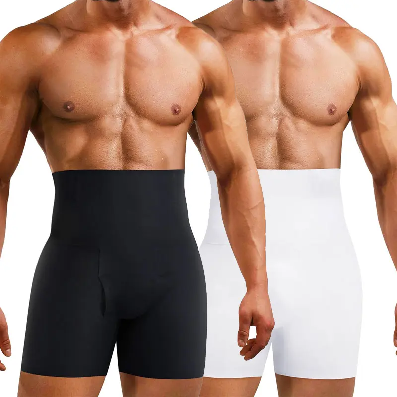 Cattibor Men's Tummy Control Shapewear, Stylish High Waist Boxer Shorts, Comfortable Girdle for Casual, Everyday Support