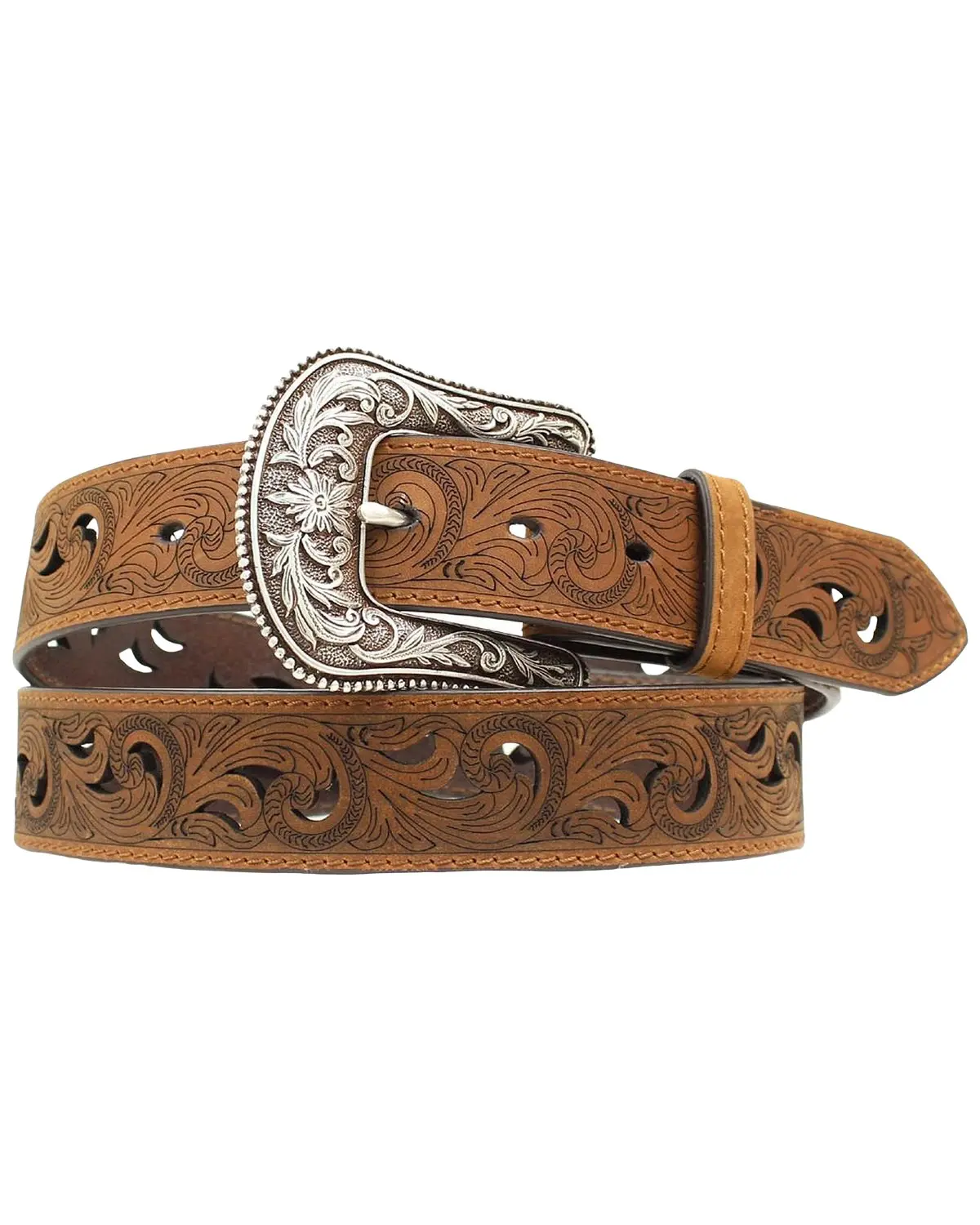 Ariat Women's Paisley Design Cutout Leather Belt - A1514802 Ariat Women's Paisley Design Cutout Leather Belt - A1514802