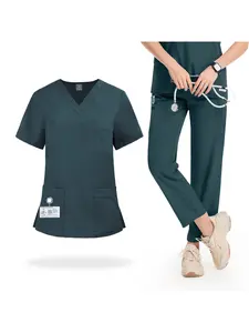 Summer Thin Women Short Sleeve Daily Work Outfit Lightweight Soft Ladies Daily Staff Uniform