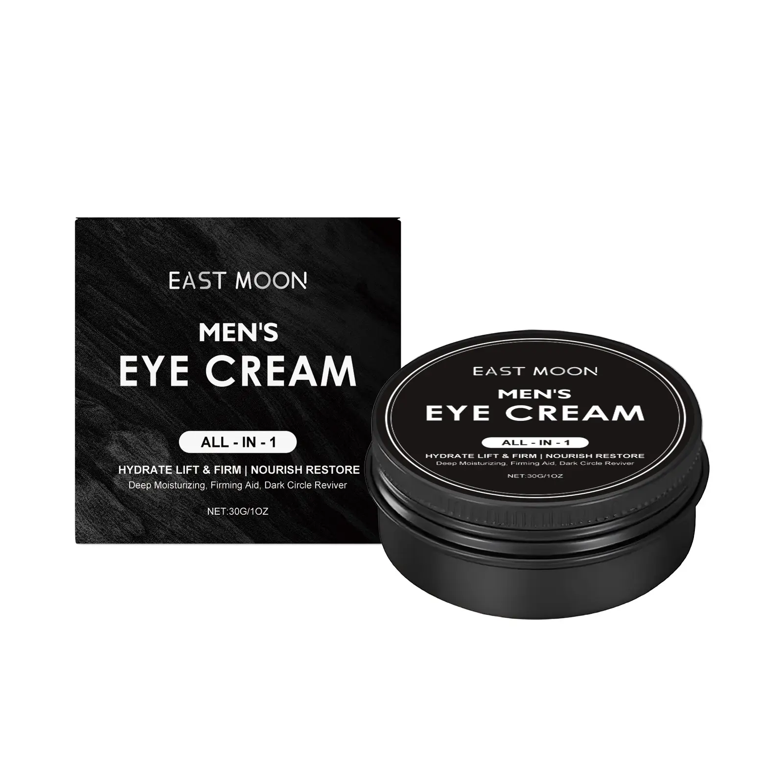 East Moon  Men Daily Hydrating Moisturizing Eye Cream, Deep Hydrate Eye Area, Brighten Dull Skin, Smooth Fine Lines Comfortable Gentle Male Eye Care