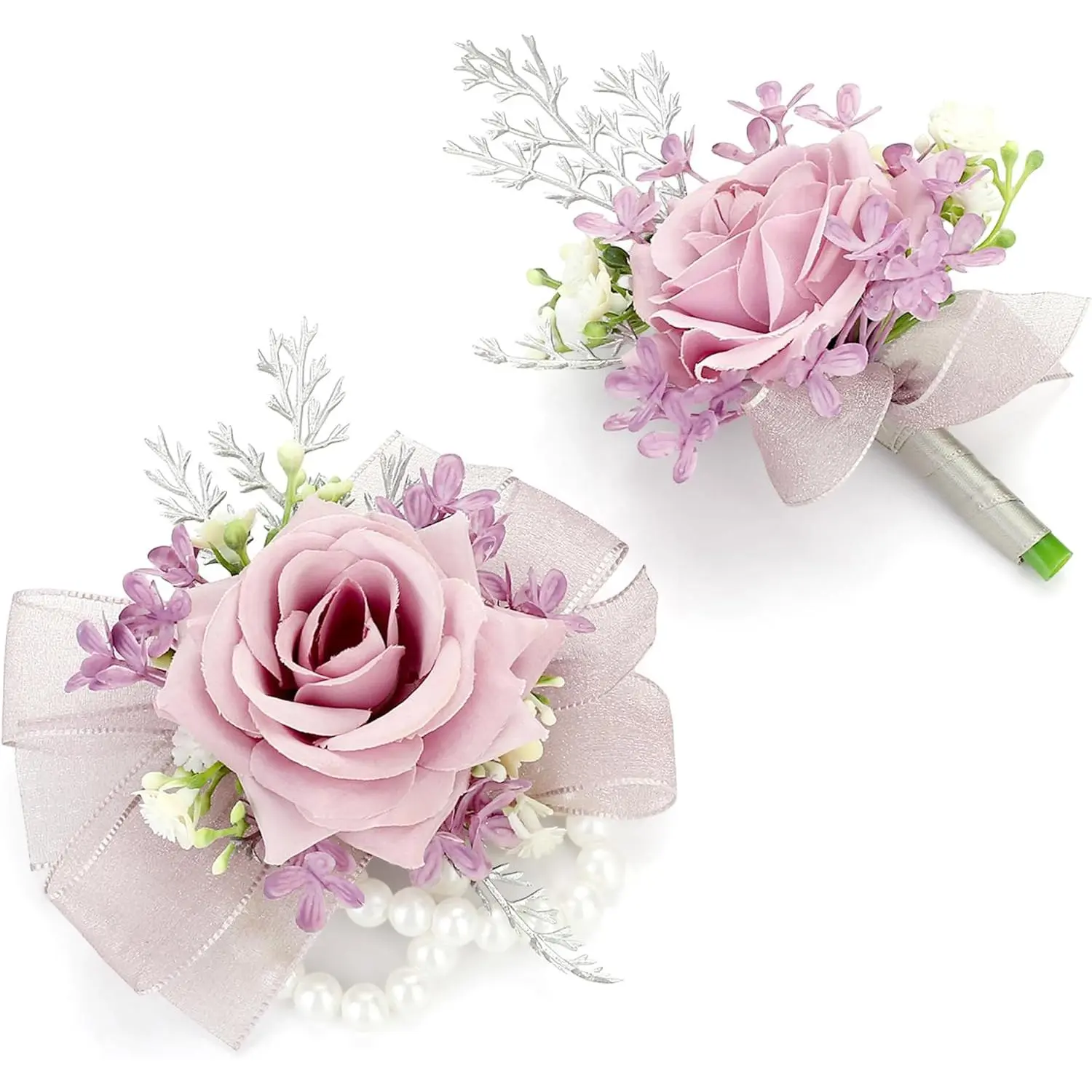 Light Purple Corsage - Double-cain