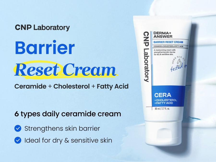 Barrier Ceramide Daily Moisturizer - Skin Reset Cream for Deep Hydration, Strengthen Skin Barrier, Fast-absorbing Face Cream for Sensitive, Dry & Blemish-prone Skin, Ideal Gifts for Women, Korean Skincare (2.7 fl. oz)