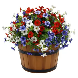 VIKINGS PANDA 12 Bundles 14" UV Resistant Artificial Silk Daisies, Color Matching Faux Flowers, Outdoor Decor for Window Box, Porch, Patio, Garden & Indoor Home Use  Artificial Flowers 3 Mixed Colors