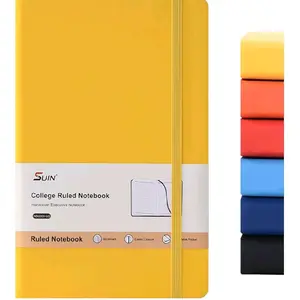 SUIN Hardcover-Journal-Notebooks, A5 Lined Journals Notebook for Writing 200 Pages, 8.2 x 5.5 inch, Classic Ruled Notebooks for Work/Travel/College (Yellow- 1 Pack)