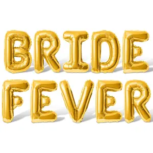 Letter Balloons - BRIDE FEVER 16" Inch Alphabet Letters Foil Mylar Balloon Bachelorette Party Banner